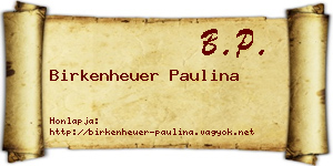 Birkenheuer Paulina névjegykártya
